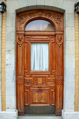 Fototapeta na wymiar Old door, Palace door, Wooden door, Entrance, Exit