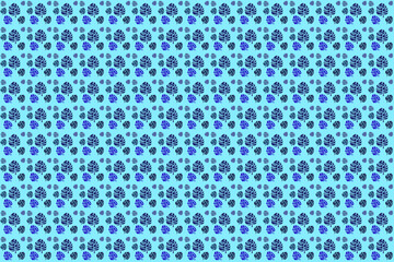 Abstract background with leaf pattern on blue background.