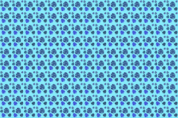 Abstract background with leaf pattern on blue background.