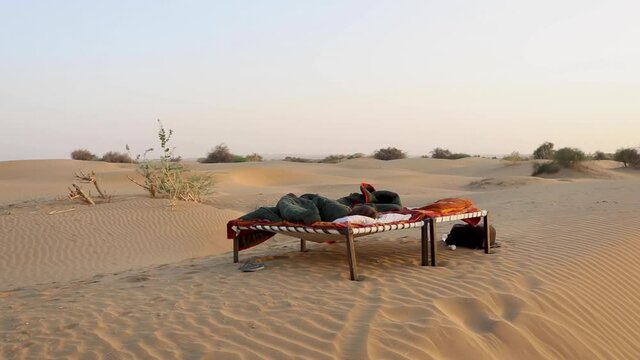 Thar Desert Landscape with Bed