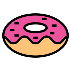 Donut line icon