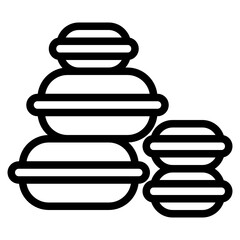 Macaron line icon