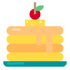 pancake flat icon
