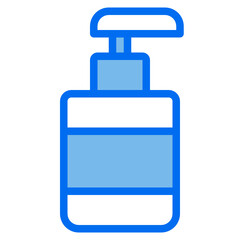 bottle blue line icon