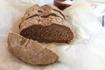 Homemade sourdough bread made from cellegrain flour