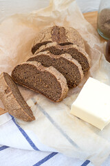 Homemade sourdough bread made from cellegrain flour