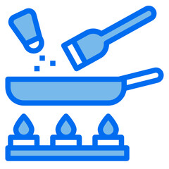 Cooking blue line icon