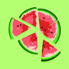 slice of watermelon - summer fruits