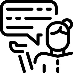 teacher outline icon