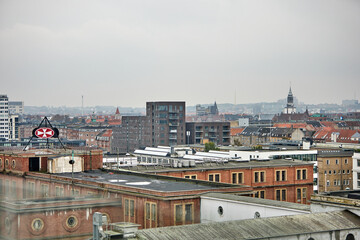 Fototapeta na wymiar panoramic view of a city in denmark
