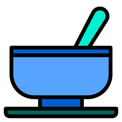 Bowl line icon