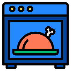 oven line icon