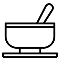 Bowl line icon
