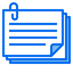 Obraz premium Document blue line icon