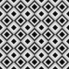 Black and white diagonal rhombus pattern. Vector.