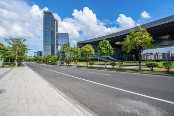 Cityscape of Nansha Free Trade Zone, Guangzhou, China