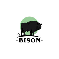 Black bison logo design inspiration