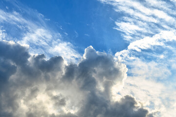 夕暮れの空と雲