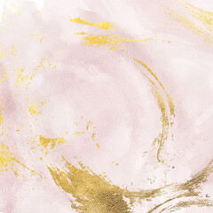 Abstract pink Blurred texture with gols splatters pastel tone lights background.