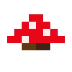 Mushroom pixel art. Cute pixel mushrooms. Vector illustration.
