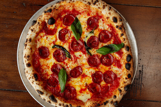 pizza with salami