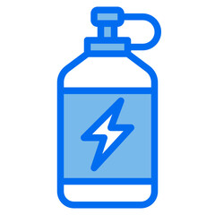 energy drink blue line icon