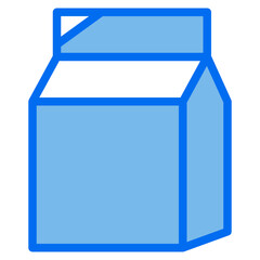 milk blue line icon
