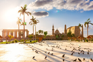 St Mary Church and Luxor Museum, sunny day view, Egypt