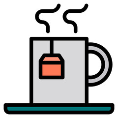 hot tea line icon