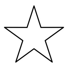 Vector Star Outline Icon Design