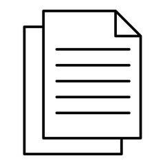 Vector Copy Outline Icon Design