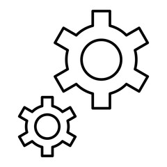 Vector Settings Outline Icon Design