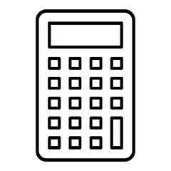 Calculator Outline Icon Design