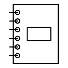 Vector Notebook Outline Icon Design