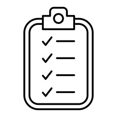 Vector Checklist Outline Icon Design