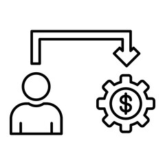 Vector Opportunity Outline Icon Design