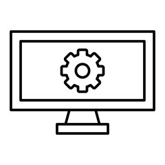 ector Online Management Outline Icon Design