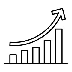 Vector Growth Outline Icon Design