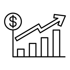 Vector Stock Market Outline Icon Design