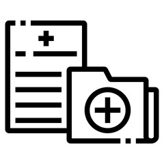 folder line icon
