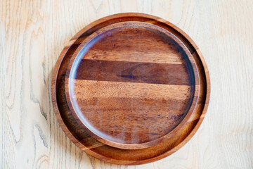 set of wooden and eco-friendly dishes for cooking and storing food.