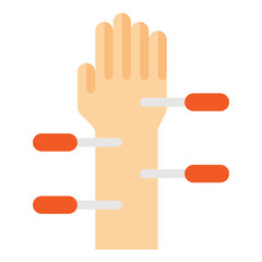 acupuncture flat icon