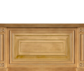 Interior wall with copy space. Wall with mouldings