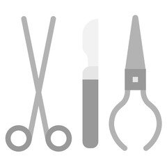 surgeon tools flat icon