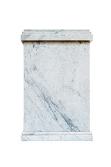 Mock up platform marble isolated on white background