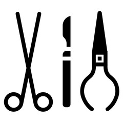 surgeon tools glyph icon