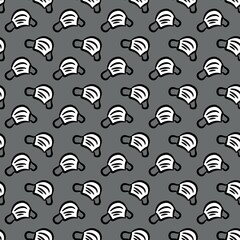 seamless pattern of mask cartoon background