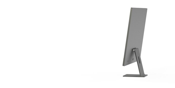 Copy of Realistic Computer, 3D Monitor, in Imac style isolated. dark grey black