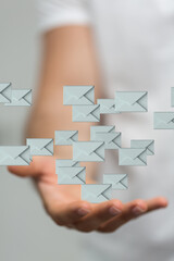 email marketing concept, send e-mail or newsletter.