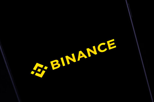 Editorial photo on Binance theme.  Illustrative photo for news about Binance - a cryptocurrency exchange and a trading platform